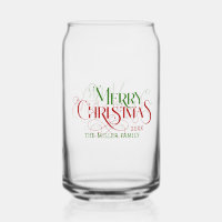 Frohe Weihnachten rot-grüne elegante Retro-Typogra