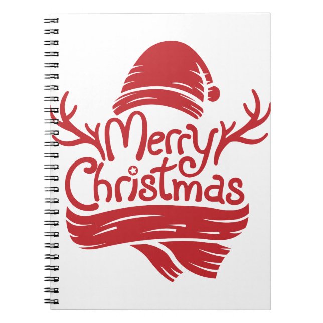 Frohe Weihnachten rot Notizblock (Vorderseite)