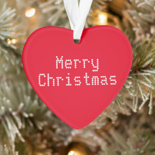 "Frohe Weihnachten" rot Ornament