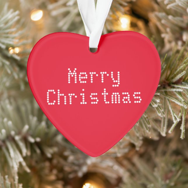 "Frohe Weihnachten" rot Ornament (Baum)