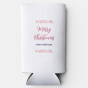 frohe weihnachten rot pink glitzer linien name ret selters dosenkühler