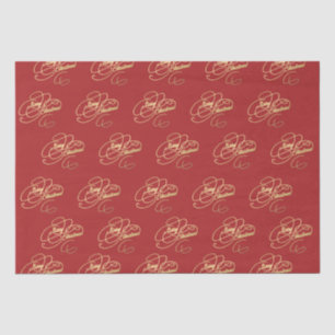 Frohe Weihnachten rot und gold elegante Drehbuch Seidenpapier