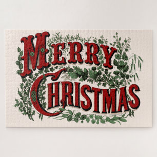 Frohe Weihnachten - Rot und Grün Puzzle