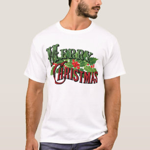 Frohe Weihnachten Rot und Grün T-Shirt