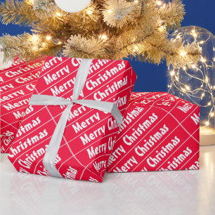 Frohe Weihnachten Rot-Weiß-Gestreifte Vorlage Geschenkpapier