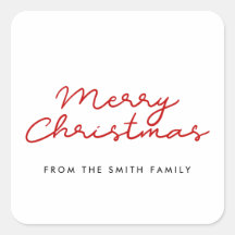 Frohe Weihnachten rot-weiß minimalistisch