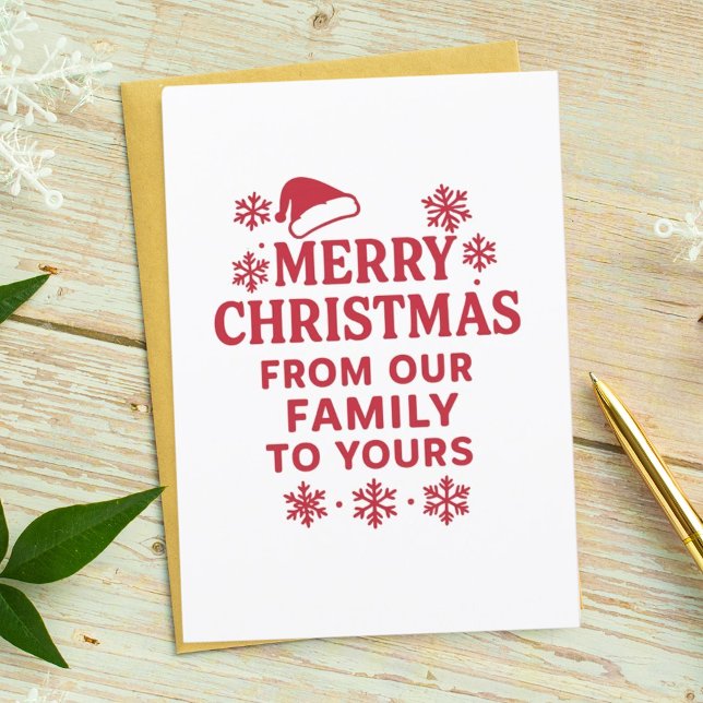 Frohe Weihnachten rot-weiß moderne Fotokarte (Von Creator hochgeladen)