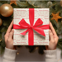 Frohe Weihnachten Rot & Weiß Script