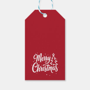 Frohe Weihnachten Rote Feiertage Geschenkanhänger