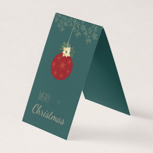 Frohe Weihnachten, rote Glühbirne mit weißer Poins