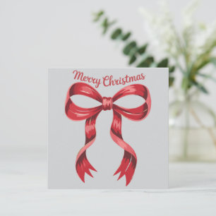 Frohe Weihnachten Rote Kokette Schleife Mädchenhaf
