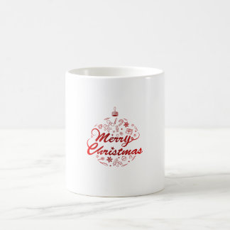 Frohe Weihnachten Rote Kugel Weihnachtsdekoration Kaffeetasse