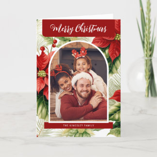 Frohe Weihnachten Rote Poinsettien Personalisierte