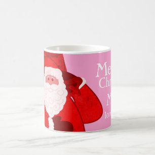Frohe Weihnachten rote/Rosa Sankt nannten Mädchen Tasse