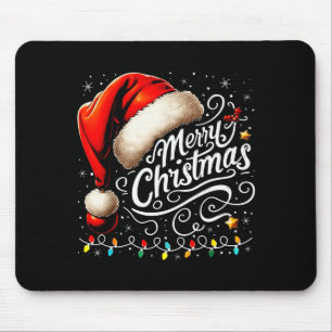 Frohe Weihnachten Rote Santa Hut Xmas Matching Fam Mousepad