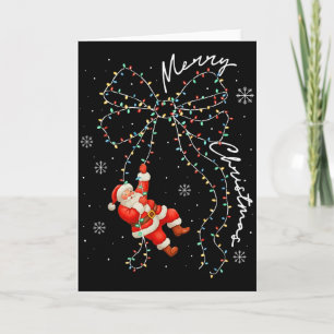 Frohe Weihnachten Rote Santa-Mütze Rentier Weihnac Karte