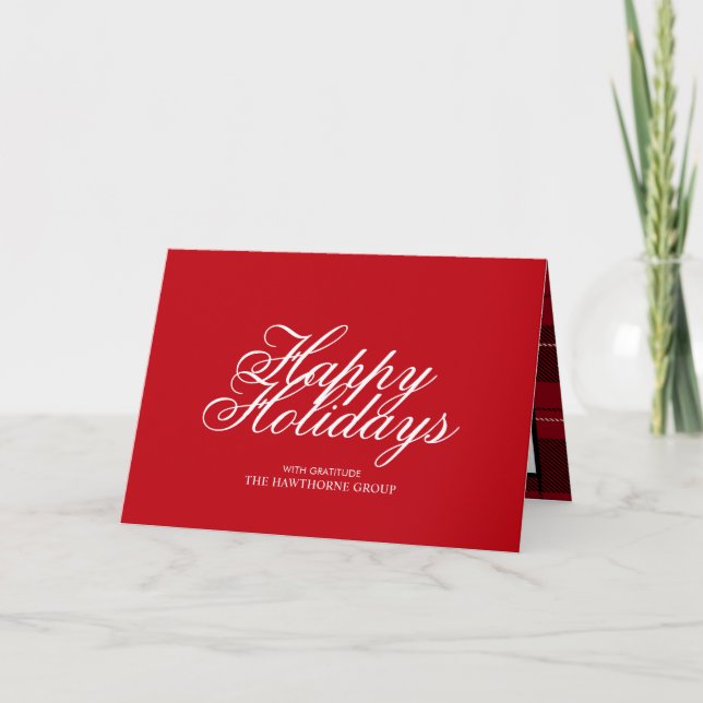Frohe Weihnachten rote Schrift Geschäft  (Vorderseite)