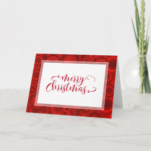 Frohe Weihnachten rote Schrift mit Kreisen und Str