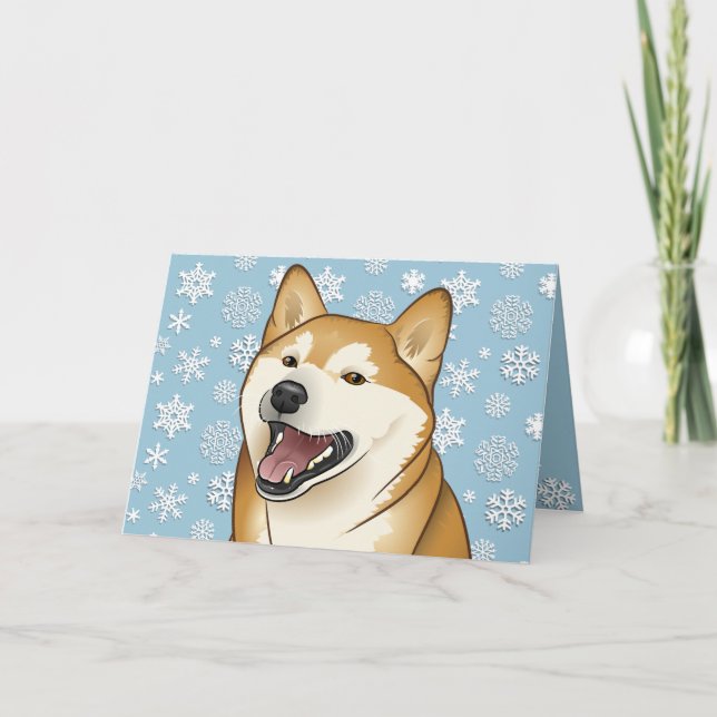 Frohe Weihnachten rote Shiba Inu kundengerechte (Vorderseite)