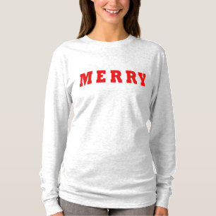 Frohe Weihnachten rote stilvolle moderne minimalis T-Shirt