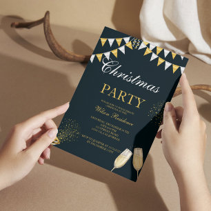 Frohe Weihnachten   Rote Typografie Einladung