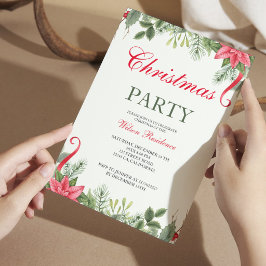 Frohe Weihnachten | Rote Typografie Einladung