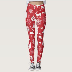 Frohe Weihnachten: Rote Vintage-Kollektion Leggings