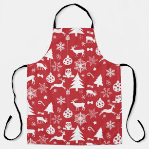 Frohe Weihnachten: Rote Vintage-Kollektion Schürze