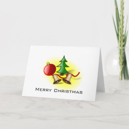 Frohe Weihnachten ~ Roter Ball, Glocken und Baum