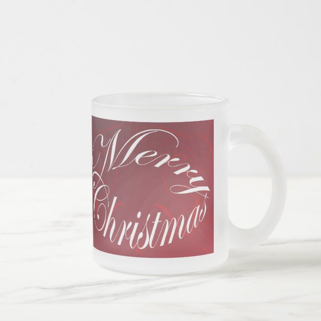 Frohe Weihnachten Roter Feiertag Glas Tasse Set (Rechts)