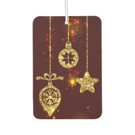 Frohe Weihnachten Roter Feiertag Glitzer Sparkling Autolufterfrischer