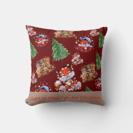 Frohe Weihnachten Roter Feiertag Kissen