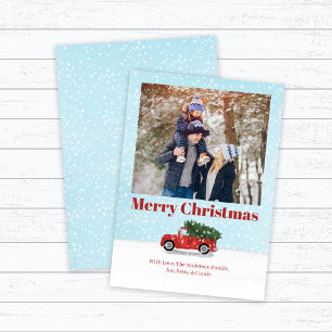 Frohe Weihnachten roter LKW benutzerdefiniertes Fo