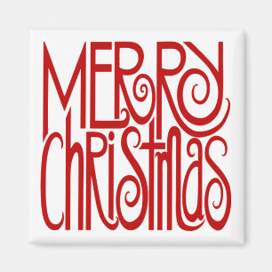 Frohe Weihnachten Roter Magnet