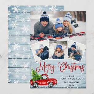Frohe Weihnachten Rotes Farm Truck 4 Foto