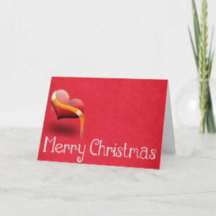 Frohe Weihnachten Rotes Herz wünschen