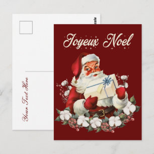 Frohe Weihnachten Rotes Weihnachten Vintage Santa Postkarte