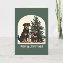 Frohe Weihnachten Rottweiler Hunde