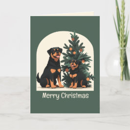 Frohe Weihnachten Rottweiler Hunde