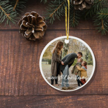 Frohe Weihnachten Rund Foto | Personalisierte Fami