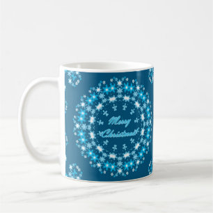Frohe Weihnachten rund Schneeglöckchen Winter weiß Kaffeetasse
