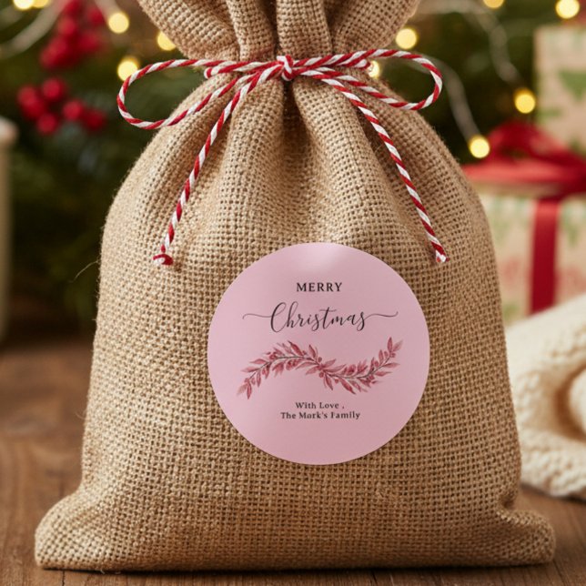 Frohe Weihnachten Rund Sticker (Von Creator hochgeladen)