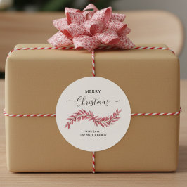 Frohe Weihnachten Rund Sticker