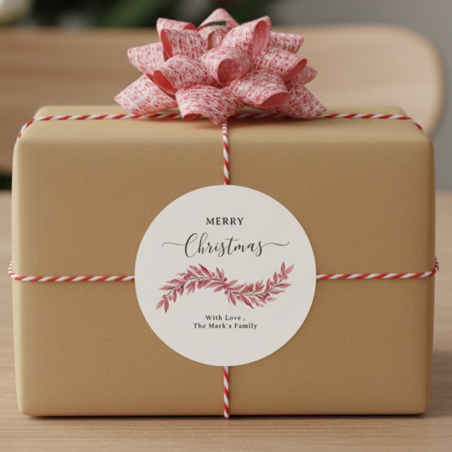 Frohe Weihnachten Rund Sticker (Von Creator hochgeladen)