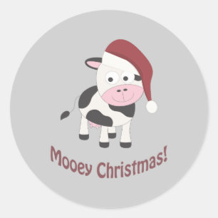 Frohe Weihnachten! Runder Aufkleber