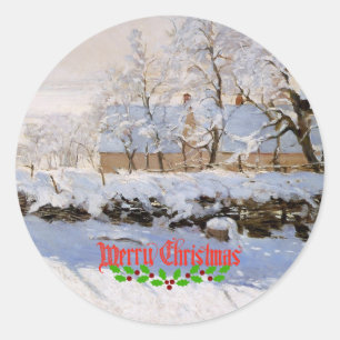 Frohe Weihnachten,    Runder Aufkleber