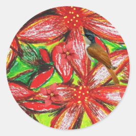 Frohe Weihnachten! Runder Aufkleber