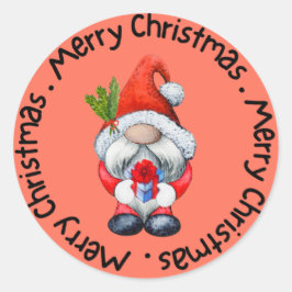 Frohe Weihnachten Runder Aufkleber