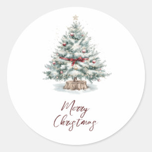 Frohe Weihnachten  Runder Aufkleber