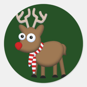 Frohe Weihnachten Runder Aufkleber